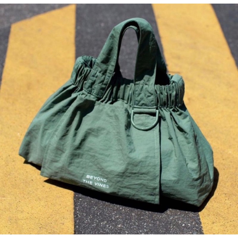 PRELOVED BTV XS DUMPLING BAG FERN GREEN