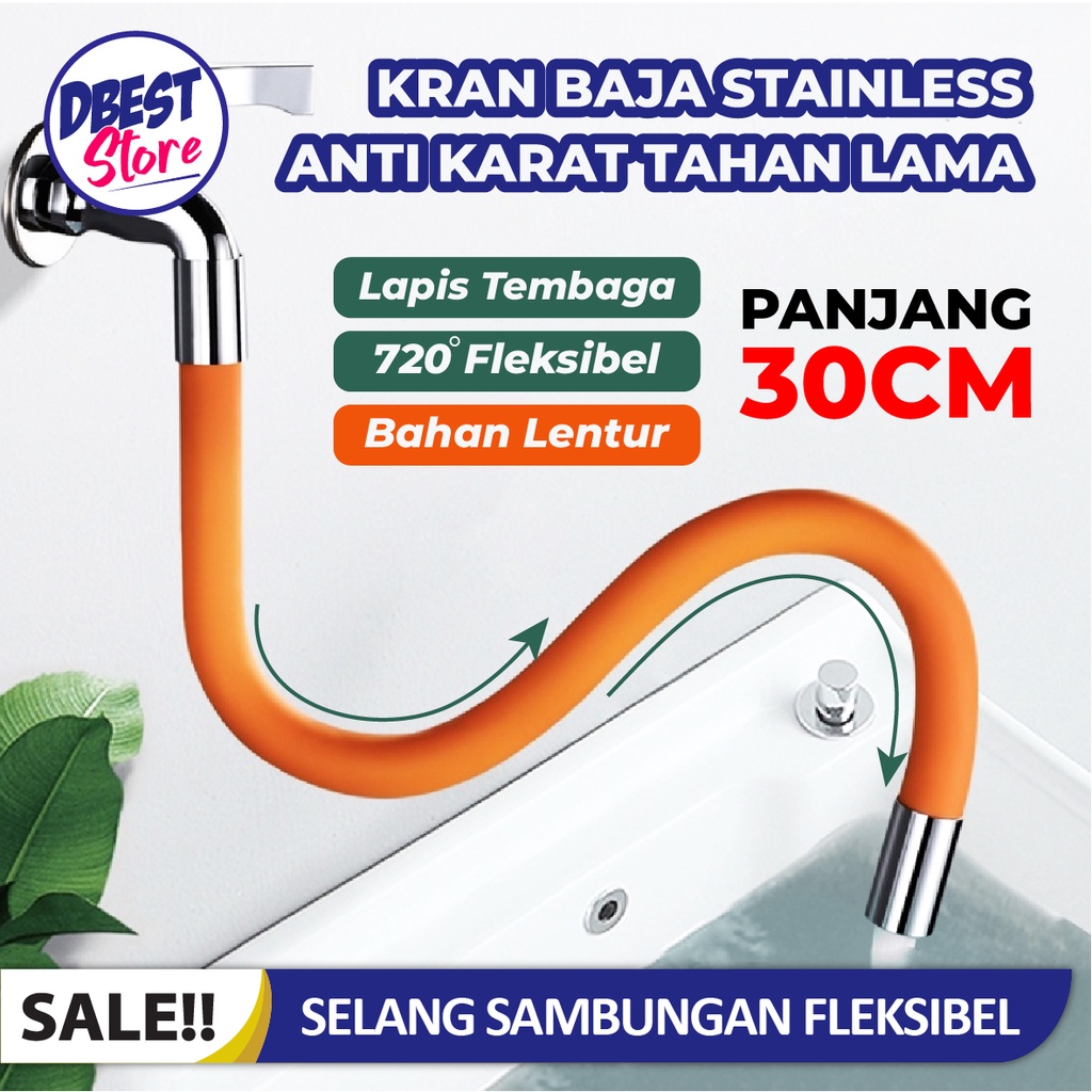 SELANG SAMBUNGAN KRAN FLEKSIBEL LENTUR 30 CM