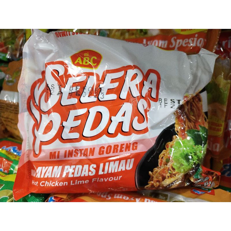 

ABC Selera Pedas Mi Instan Goreng rasa Ayam pedas limau