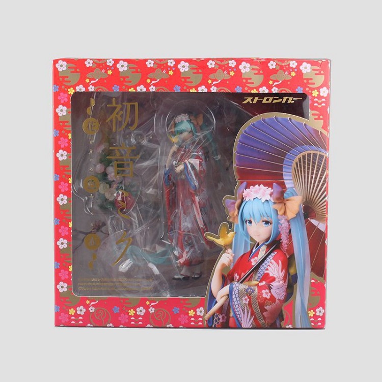 Mainan Action Figure Hatsune Miku Versi Kimono Bahan PVC Untuk Dekorasi Mobil