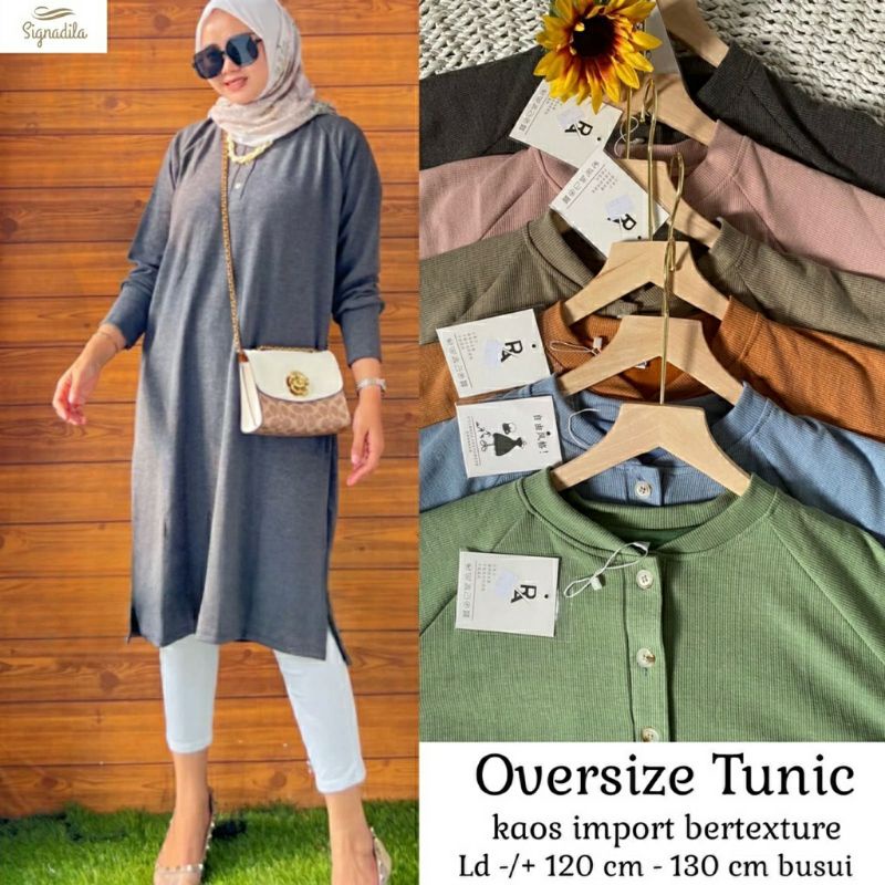 Oversize Tunic, TUNIK OVERSIZE JUMBO CANTIK MODIS FIT XXXL LD 120-130 BAHAN KAOS IMPORT TEXTURE TERMURAH OOTD