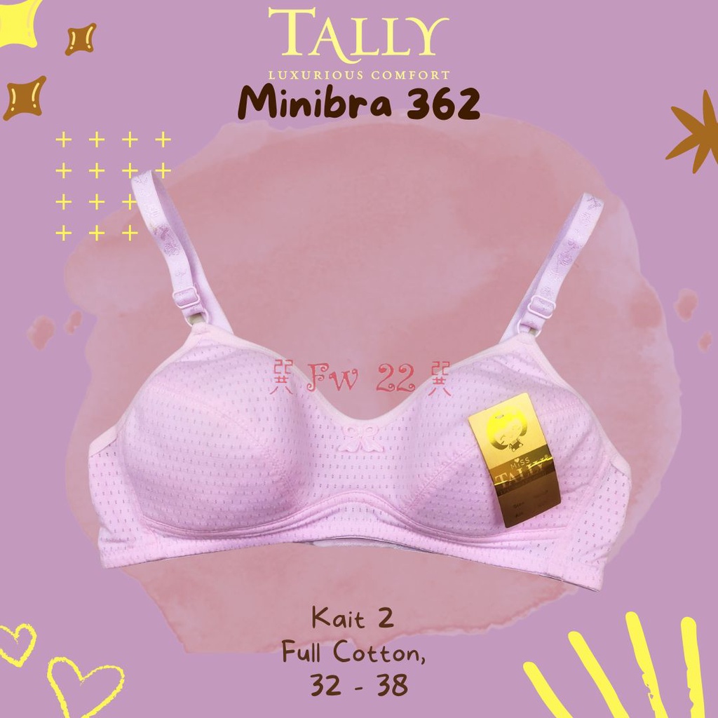 Mini Bra | Miniset Tally 362 Berbusa Tipis dengan Ukuran 32-38 Bermotif Polkadot Berkait 2