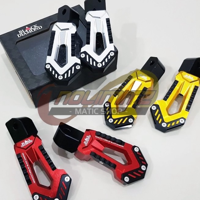 Step Black Diamond Footstep Pijakan Kaki Belakang XMAX NMAX Aerox 155 Lexi