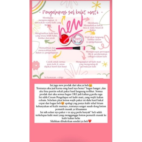 Hb super whitening  dan cream pengelupasan sel kulit mati