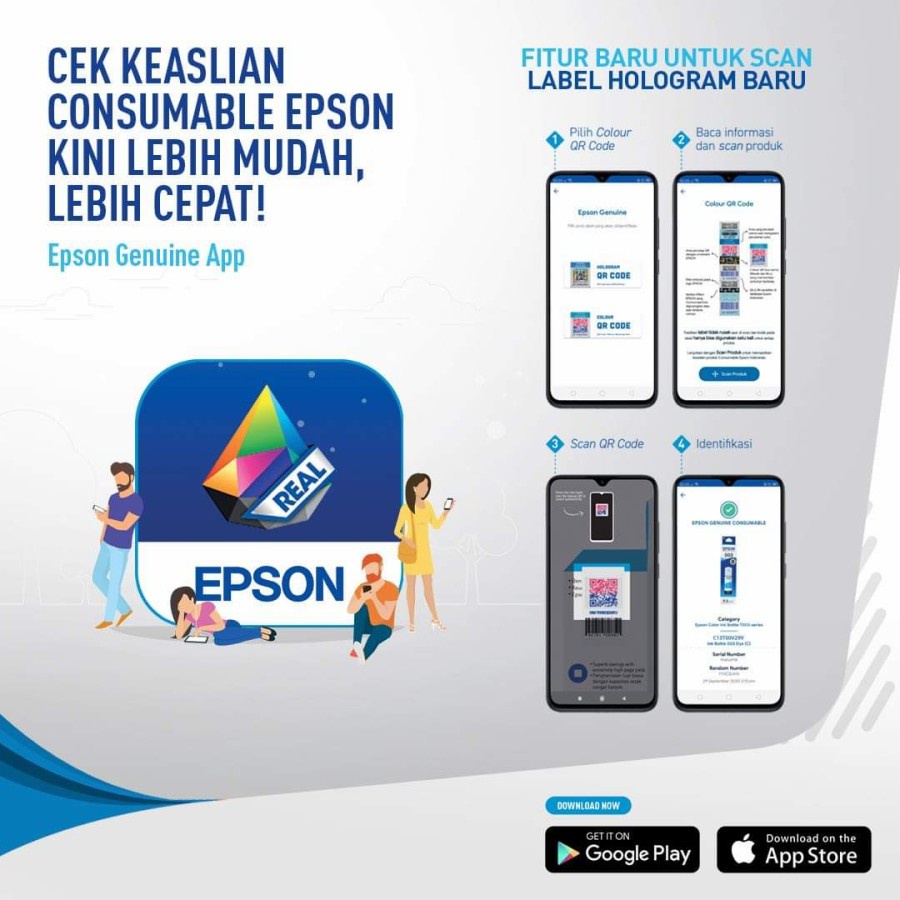 001 Tinta Epson 1 SET 4 Warna PRINT L4260,L6260,L6270,L6290,L4150,L4160,L6160,L6170,L6190 ORIGINAL 100%