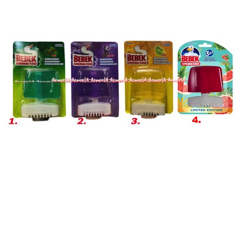 Bebek Semerbak Flush 50ml Aroma Lemon Membersihkan &amp; Menghilangkan Bau Kloset 50mL