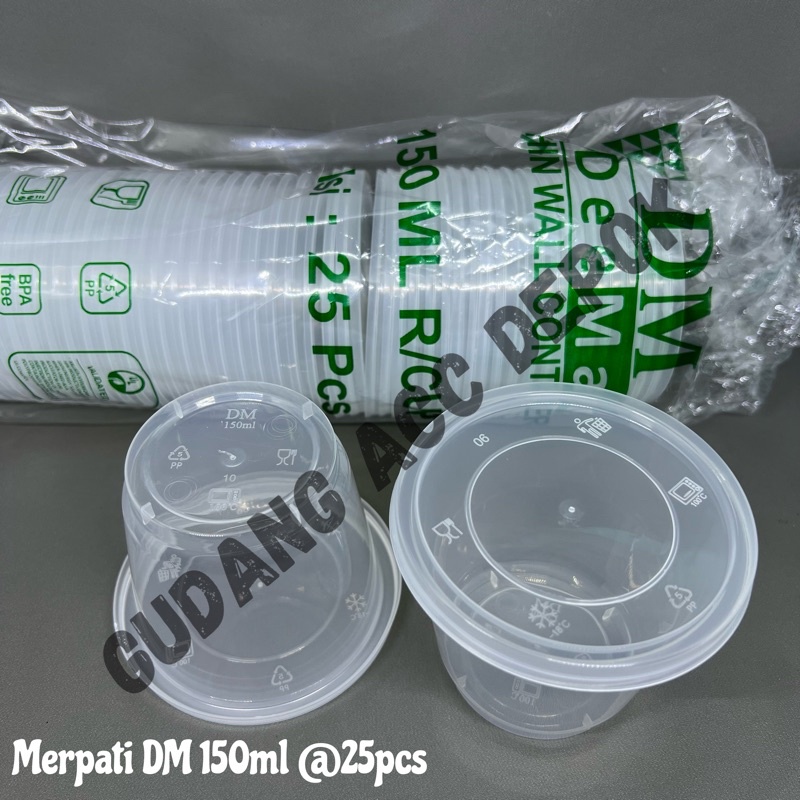 25PCS CUP+TUTUP gelas plastik puding selai rujak kecil mini MERPATI