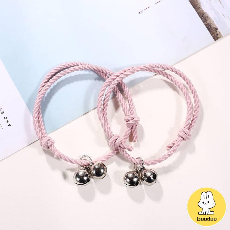 2 PC Korea Wanita Lonceng Adjustable Gelang Pasangan Pacar Hadiah Ulang Tahun -Doo