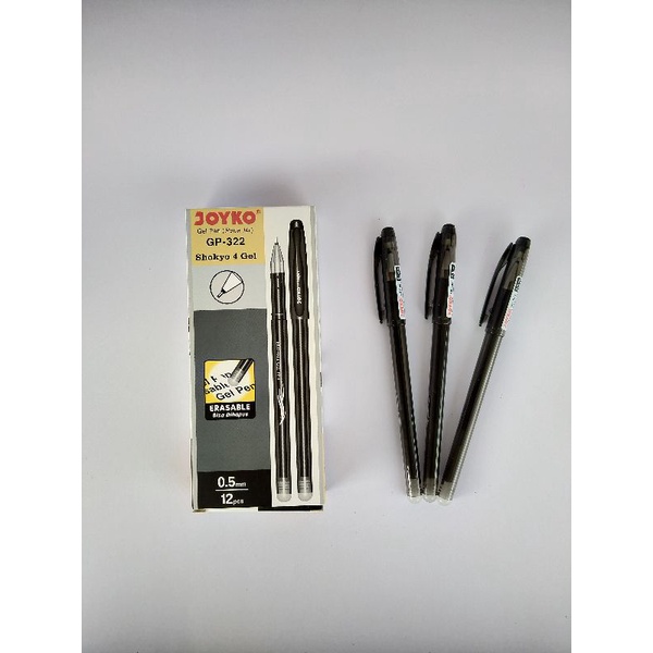

[1 LUSIN] Pulpen gel Joyko GP-322 bisa dihapus, ERASABLE