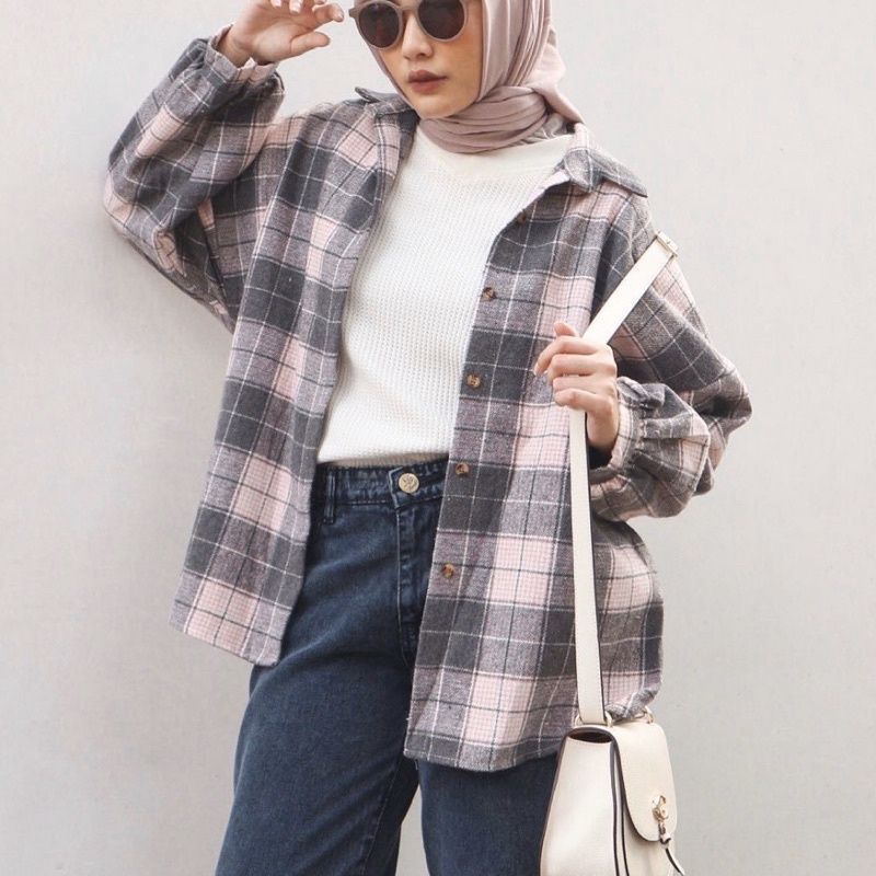 KEMEJA KIMBERLY OVERSIZE FLANEL SHIRT