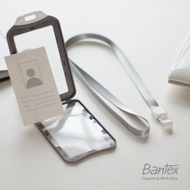 

[KODE 8SYWT] [Zada] Bantex Dual Side ID Card Holder Lanyard Portrait #8881