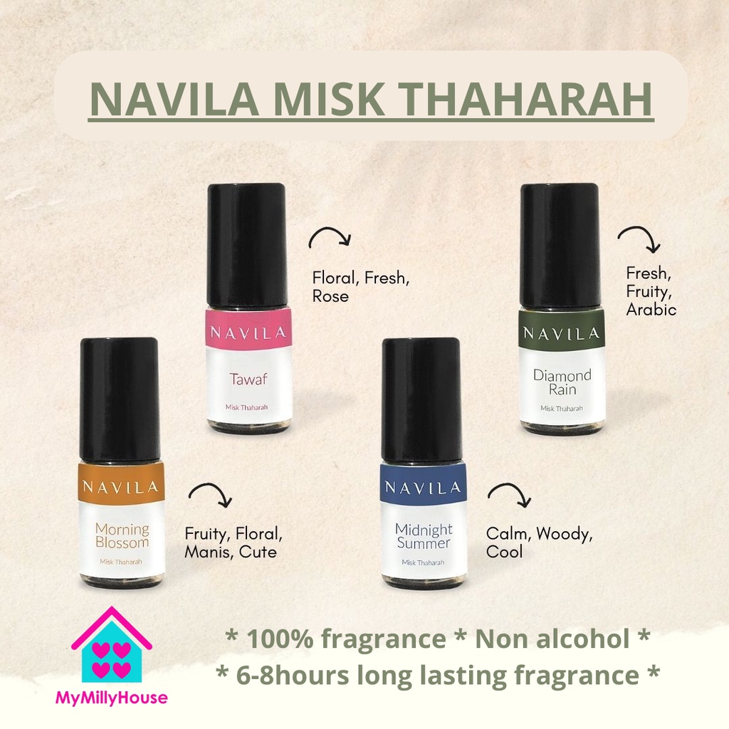 NAVILA Misk Thaharah 3ml Varian Morning Blossom / Diamond Rain / Tawaf / Midnight Summer