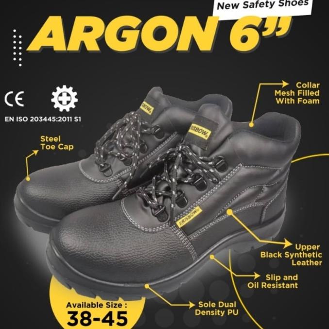 Krisbow Sepatu Safety Sepatu Pengaman Arrow 6 Inci