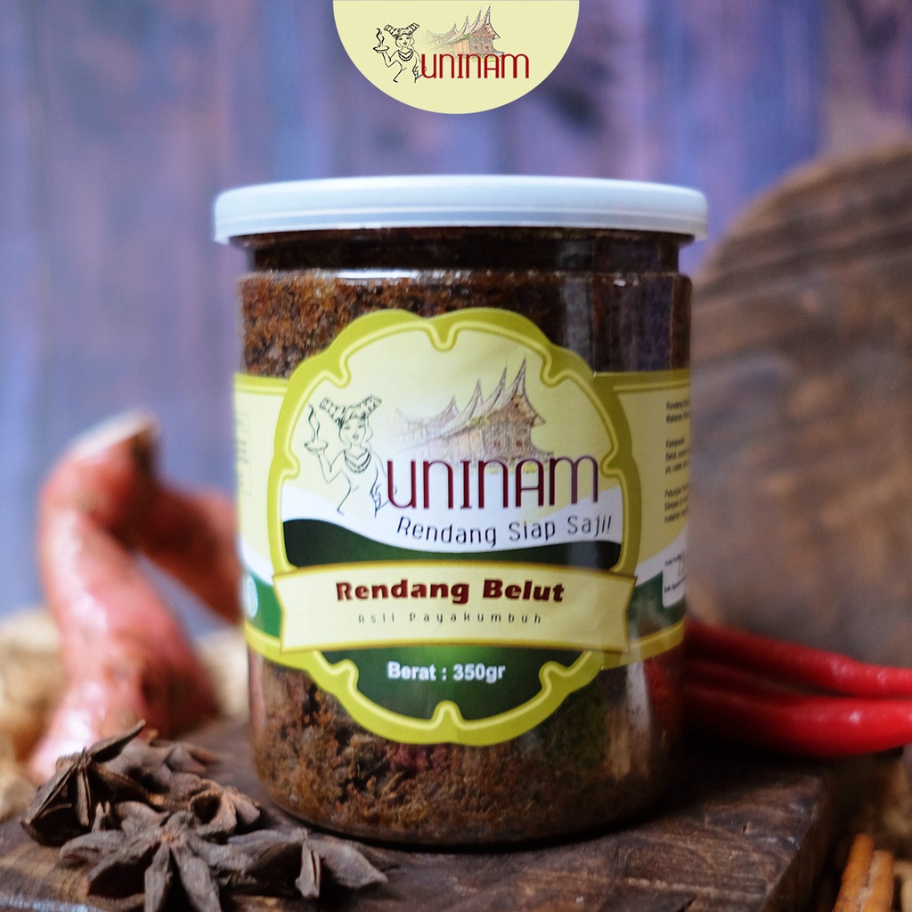 

UniNam Rendang Belut 350gr / Rendang Makanan Kemasan Rendang Padang Makanan Cepat Saji Food