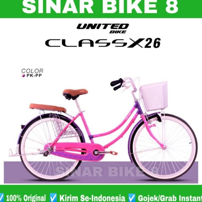 Sepeda Mini Dewasa United Class-X Uk.26 Inch New 2020 Keranjang Besi