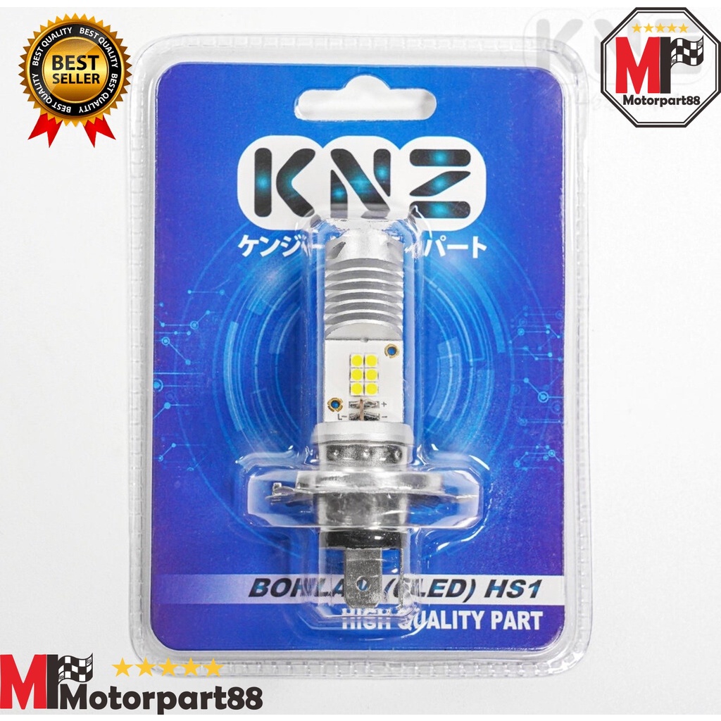 BOHLAM DEPAN LED 6MATA KNZ HS1 H4 VIXION DLL 12V 7/8W KNZ