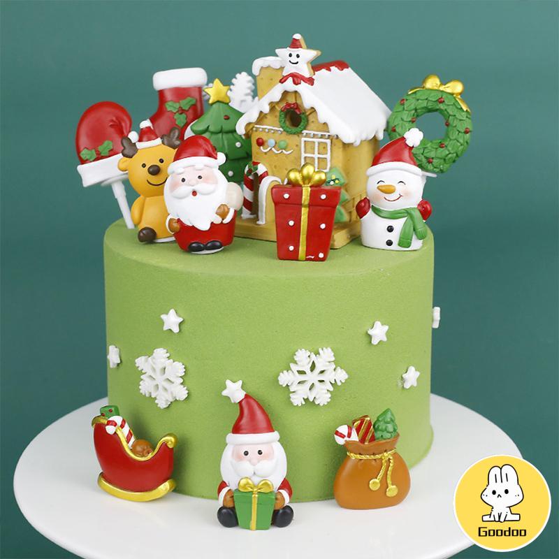 Dekorasi Kue Natal Cupcake Topper Hadiah Natal Hadiah Natal -Doo