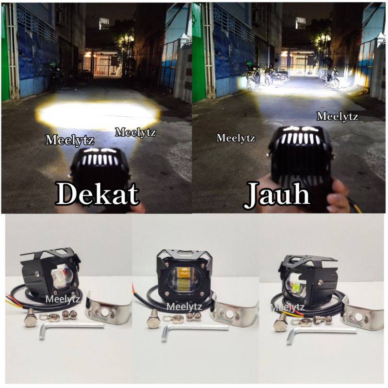 Lampu tembak LED laser D2 Putih Putih jauh dekat 1 mata Lensa Grade A