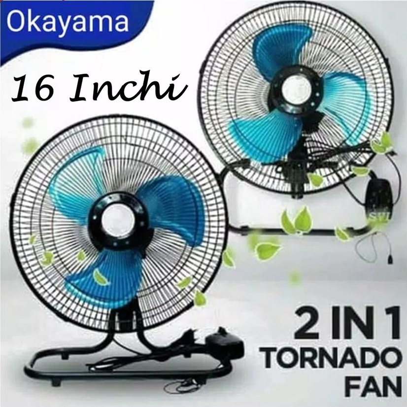 Okayama OK-1630 Kipas Angin Meja Tornado 16inch BERGARANSI RESMI