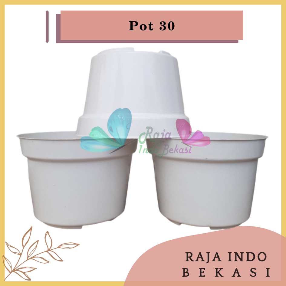 LUSINAN Pot 30 Putih Isi 12 Pcs TERMURAH GROSIR Pot Lusinan Hitam Murah Termurah 12 20 25 30 Cm