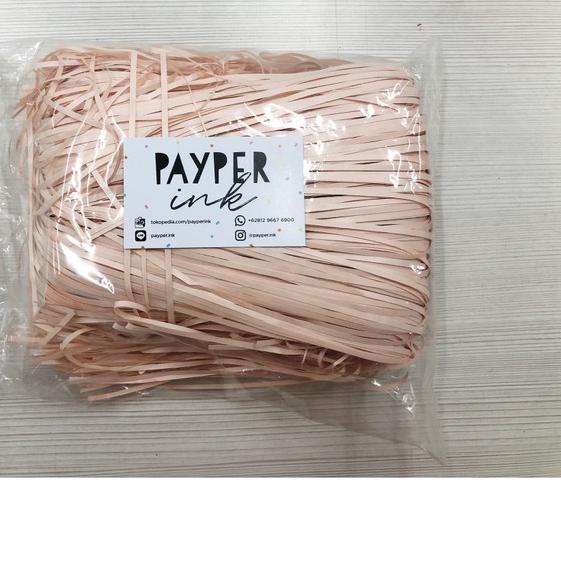 

200 gr shredded paper / kertas potong lurus straight cut / peach pink