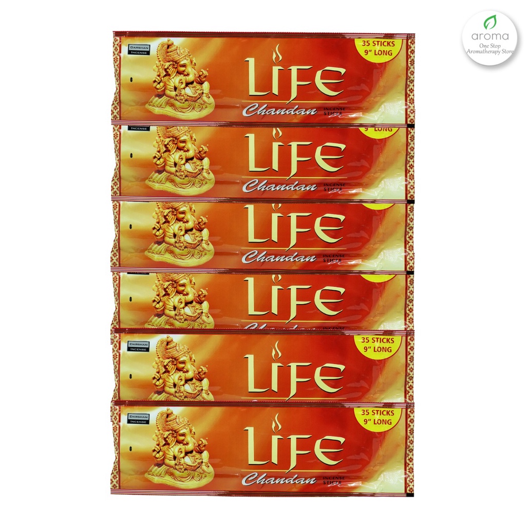 Dupa India Aromaterapi Pouch Plastic - Darshan Life Chandan 35 Sticks