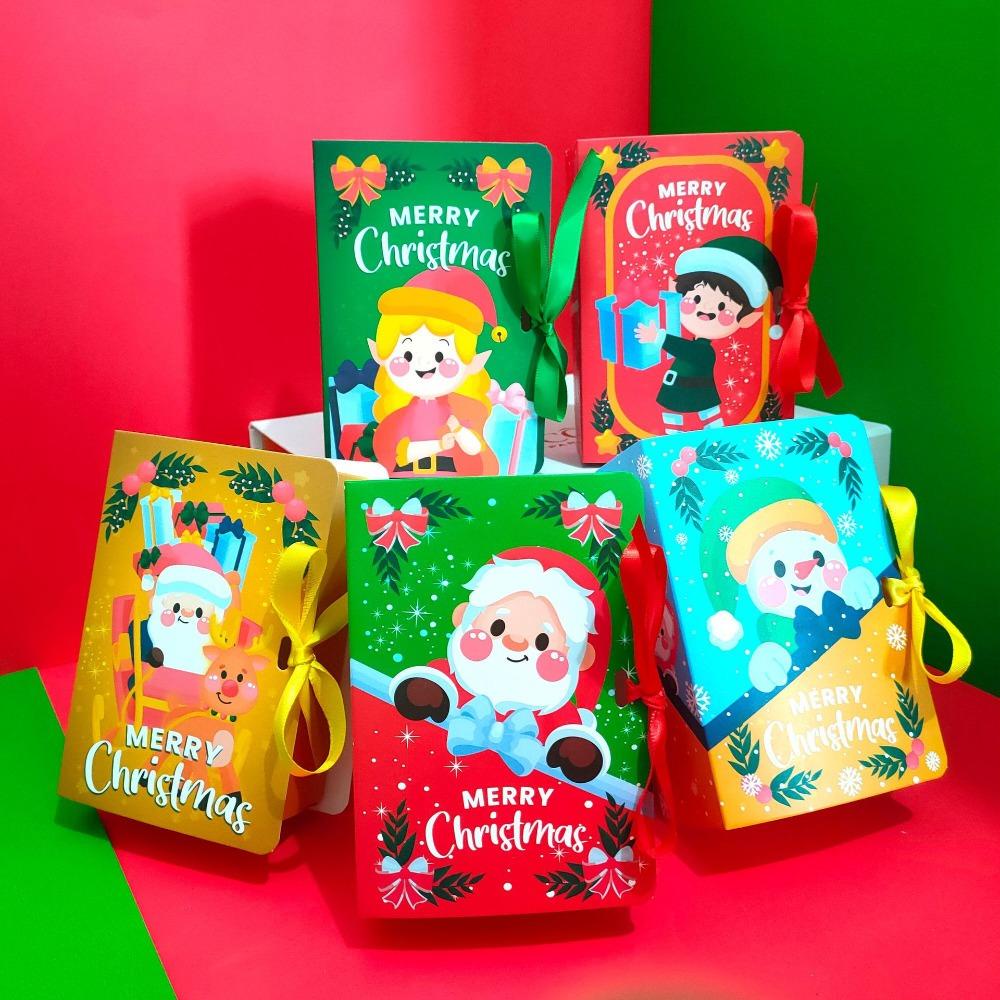 Preva 5Pcs Natal Gift Box Seri Buku Ajaib Suvenir Pesta Navidad Desain Buku Pesta Candy Box