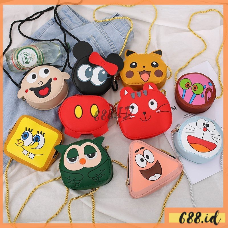 Tas Selempang Anak Sling Bag Mini Lucu Motif Karakter Untuk Anak Perempuan Laki Laki Unisex TSS 04