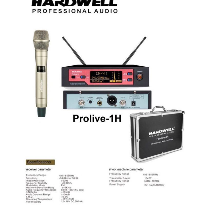 mic wireless hardwell prolive-1H.Prolive1h.