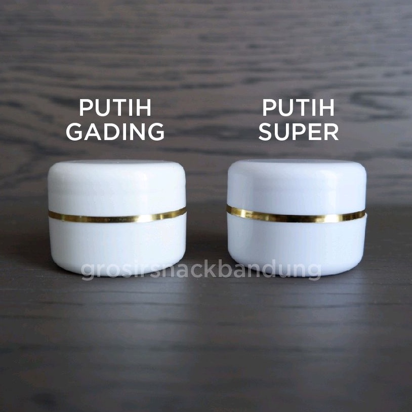 POT CREAM 12,5gr PUTIH LIST GOLD / POT KRIM 12,5 gr / WADAH KRIM WAJAH 12,5 gram