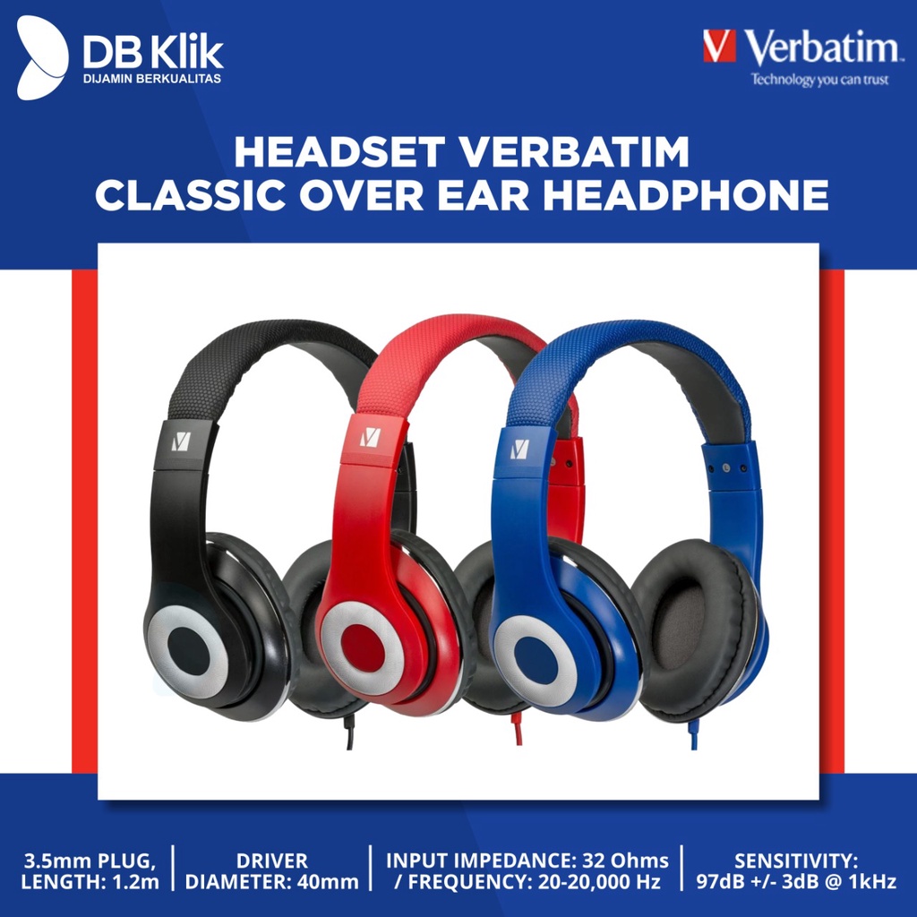 Headset Verbatim Classic Over Ear Headphone With Mic