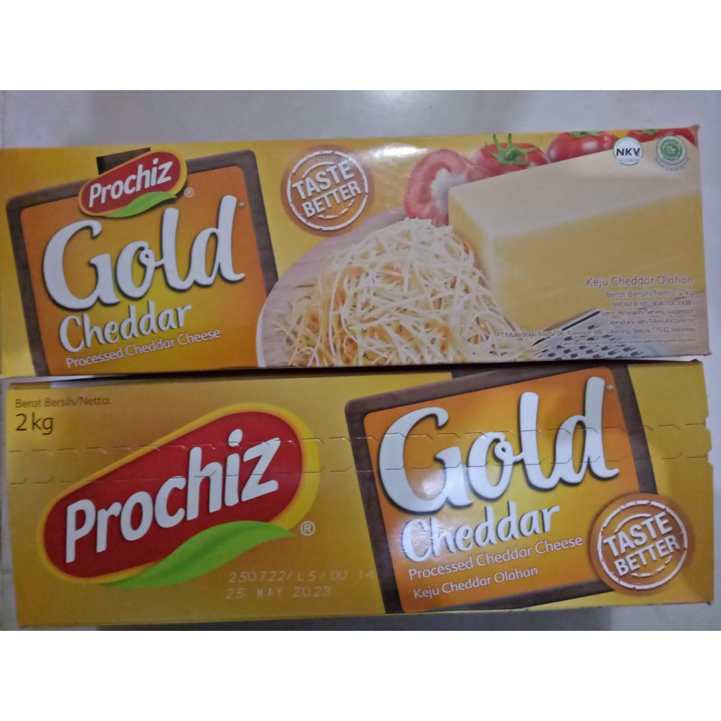 

Keju Prochiz Gold kemasan 2 kg ori, murah enak.