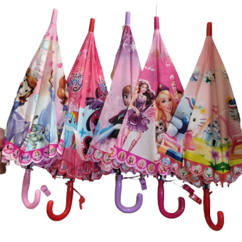 ( NA-007B ) Payung Anak PVC 8 Sisi Renda