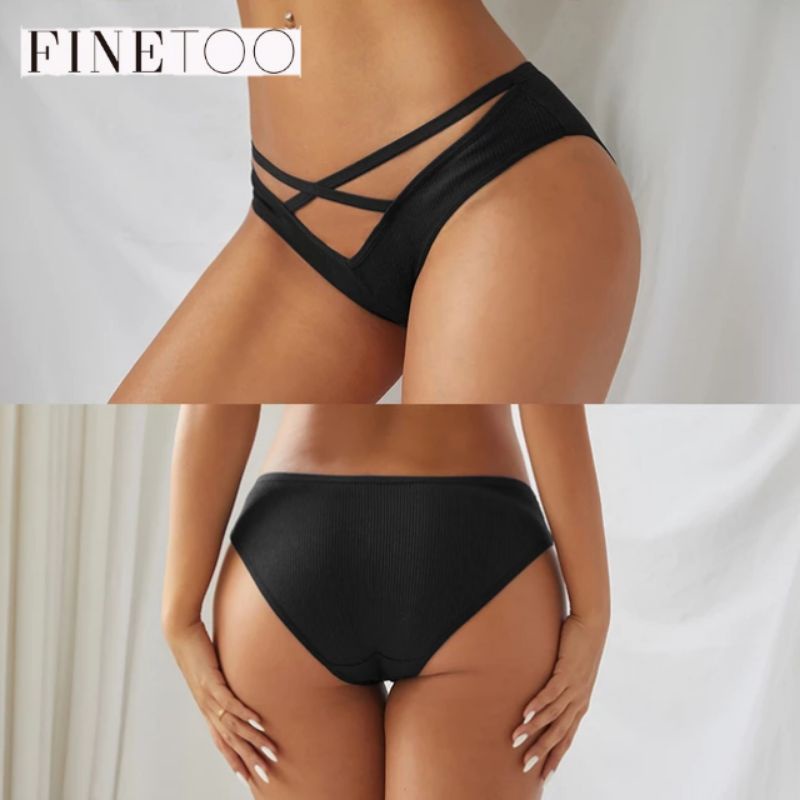 FINETOO FT31 Sexy Celana Dalam Wanita Sport Brief Tali Silang Women Cotton Panty Soft