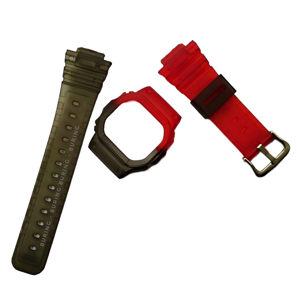 BEZEL STRAP BAND CASIO GSHOCK G SHOCK DW 5600 GW B5600 DW 5030 DW 5035D JELLY DOFF RED BLACK