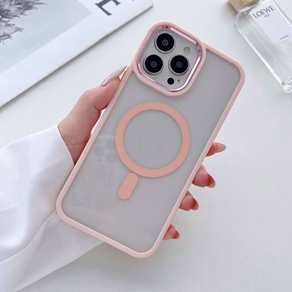 Case Pelindung Lensa Kamera Belakang Magnetik Bahan Logam Transparan Untuk iPhone 14 Pro Max 14 13 Pro Max 12 Pro Max