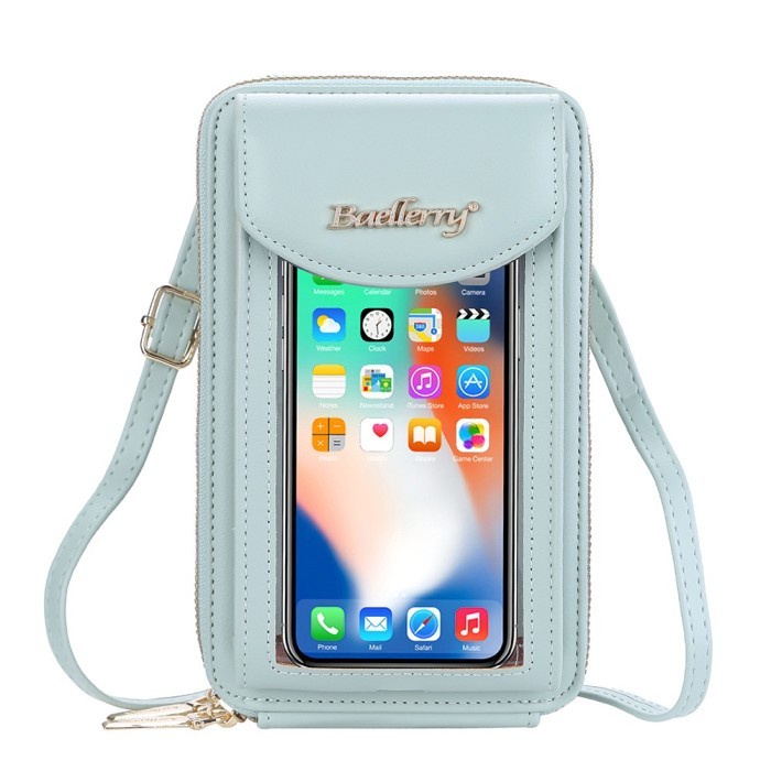 tas hp wanita Baellerry N5016 Ori Sling Bag Tas Selempang Wanita t Kulit - Light Green C8R4 tas hp B