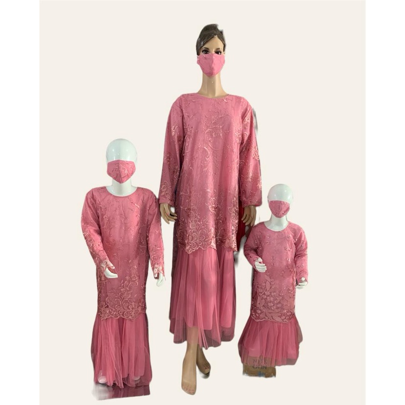GAMIS TUTU COUPLE ANAK ANAK TILE MUTIARA /MAXI TILE MUTIARA / GAMIS TUTU TILE MUTIARA TUTU MODEL DUYUNG / GAMIS PESTA
