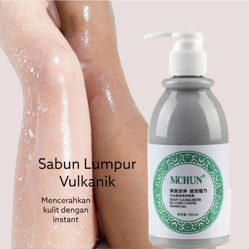 Sabun Lumpur Vulkanik Sabun Pemutih Badan Instant - Whitening Volcanic Shower Gel - Whitening Body Wash - Sabun Lumpur Vulkanik Pemutih Badan Instant - Volcanic Shower Bath / Bleaching Badan / Sabun Whitening Vulkanik