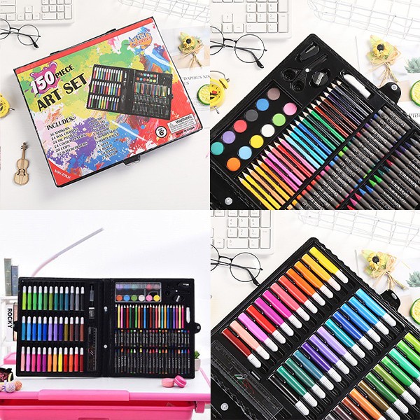 LID105 - Crayon Set 150pcs Pensil Warna Gambar / Alat Tulis &amp; Lukis