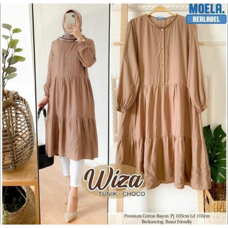 WIZA TUNIK bahan rayon twill super premium tunik wanita terbaru termurah