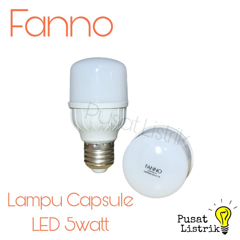 Lampu Capsule LED 5watt Fanno Lampu Bohlam LED 5w Putih