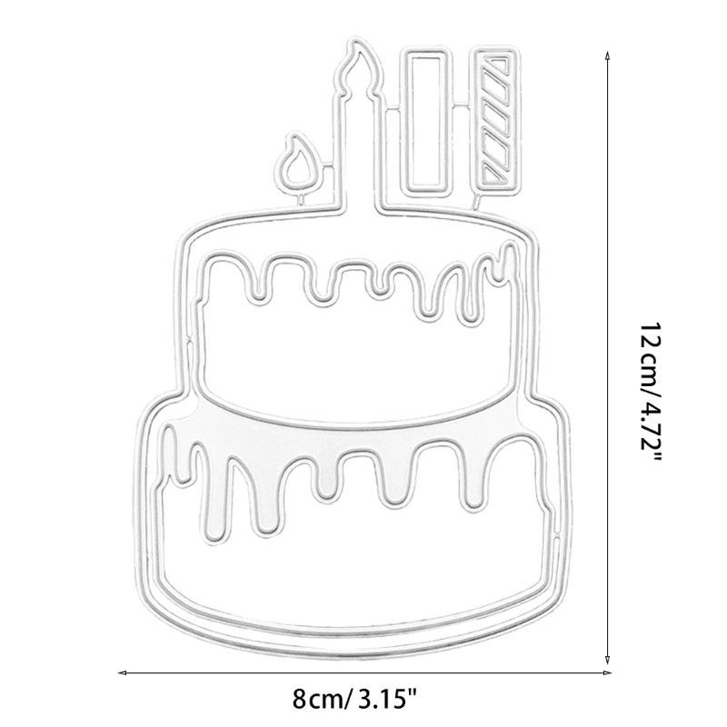 Zzz Cetakan Stensil Cutting Dies Motif Kue Bahan Metal Untuk Scrapbook / Craft Handmade Diy