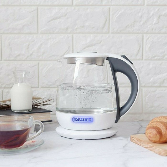 

Teko Listrik IDEALIFE IL113S GLASS ORI - KETTLE KACA 1 Liter IL-113S