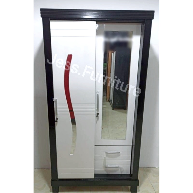 Lemari Pakaian 2Pintu Geser , Lemari Baju 2Pintu Minimalis , Lemari Baju Geser 2Pintu , Lemari Minim