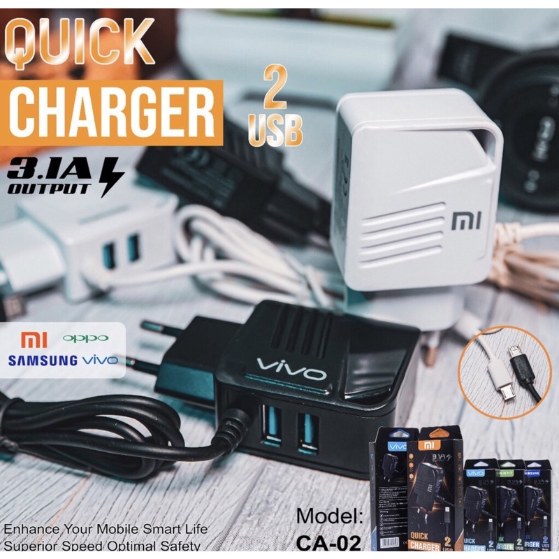 TC travel Charger Brand CA-02 2usb 3.1A