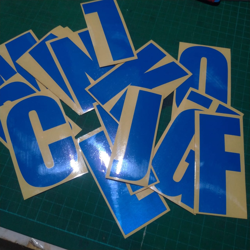 

STIKER ANGKA DAN HURUF UK TINGGI 14 CM BAHAN REVLEKTIVE