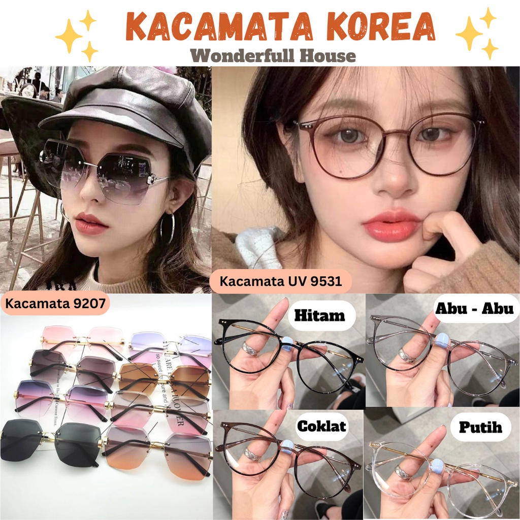 Kacamata Fashion Korea Vintage Anti Radiasi Anti Blue Light Retro Untuk Pria Dan Wanita