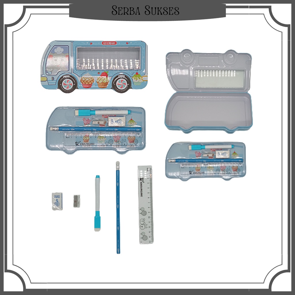 

Kotak Pensil Kaleng Set/Kotak Penyimpanan/