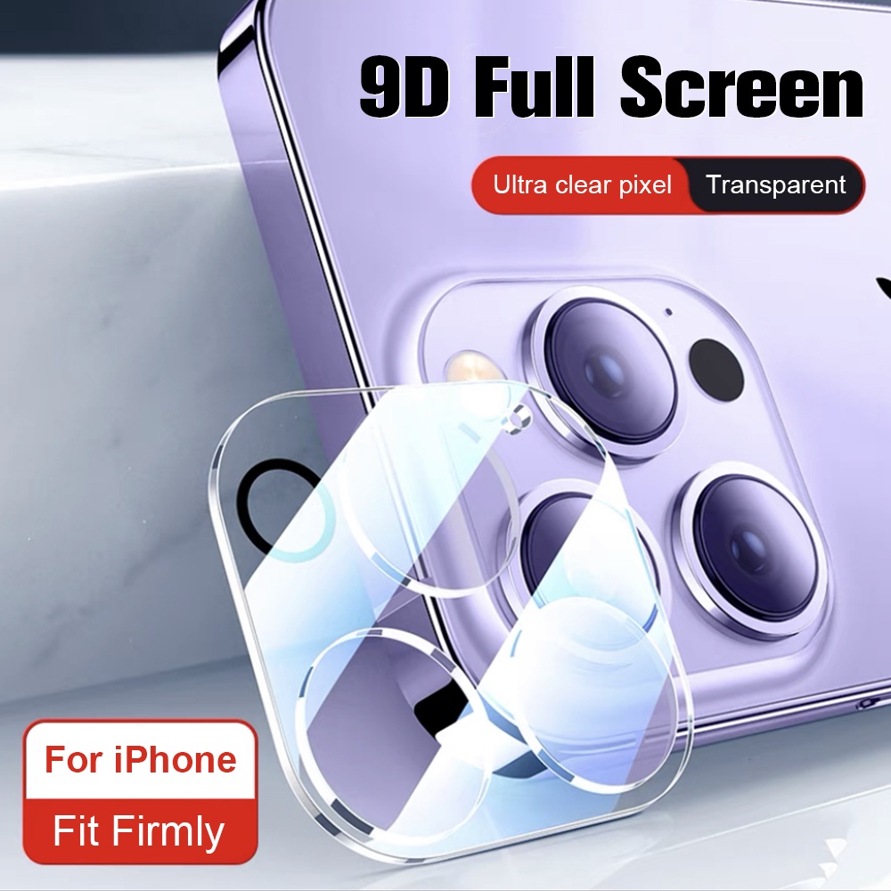 Pelindung Lensa Kamera Belakang Tempered Glass 9D HD Untuk iphone 14 13 12 11 Pro Max